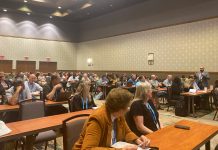 TSD Conference attendees listen during a Nov. 9, 2022, panel on managing risk in all special needs transportation environments.