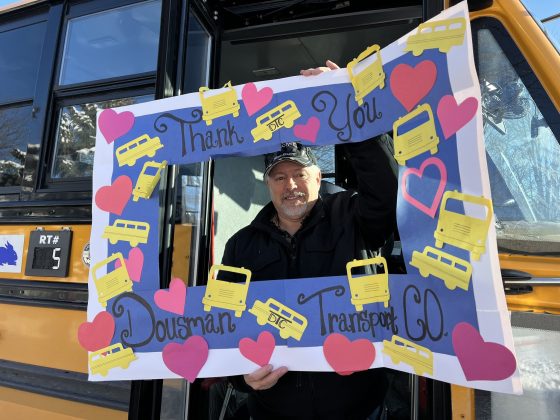 Delavan-Darien School District in Wisconsin recognized their school bus drivers with a photo frame and cards made by students