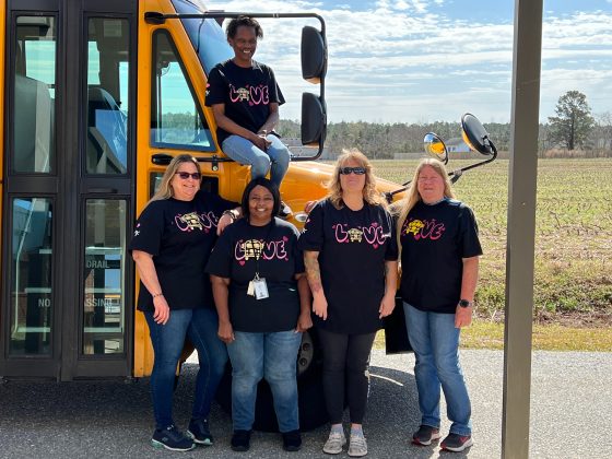 Currituck County Schools in North Carolina shared this photo of some of their "fabulous bus drivers"