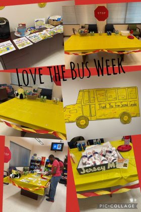 New Century International Elementary School in North Carolina celebrated their drivers with a school bus themed party