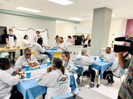 Students at Green Level High School in North Carolina cooked and served breakfast for school bus drivers