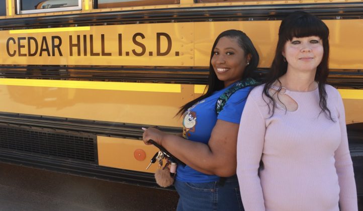 Cedar Hill Independent School District in Texas shared this photo of two of their school bus drivers