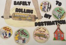 Avrie Siedschlag, a student at Coon Rapids Middle School in Minnesota is the winner of the 2022-2023 NAPT National School Bus Safety Poster Contest. The theme was, Safely Rolling to my Destination. Photo courtesy of the NAPT.
