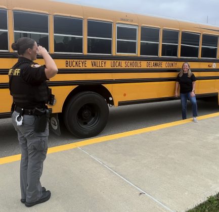 The Delaware County Sheriff's Office in Ohio shared this image saying, "We salute our Delaware County school bus drivers as SUPERHEROES. We applaud your dedication to the safety of our youth!"