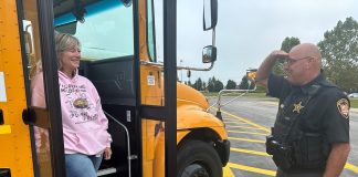 The Delaware County Sheriff's Office in Ohio shared this image saying, "We salute our Delaware County school bus drivers as SUPERHEROES. We applaud your dedication to the safety of our youth!"
