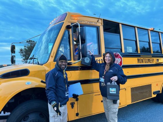 Scott Smith, principal of Northwest High School in Maryland, shared photos of drivers receiving gift bags.