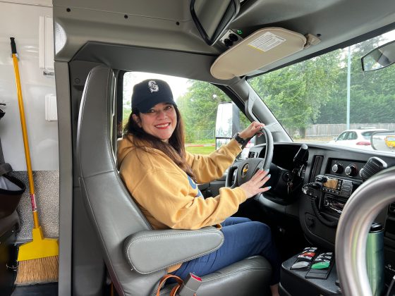 A school bus driver for Issaquah School District in Washington.