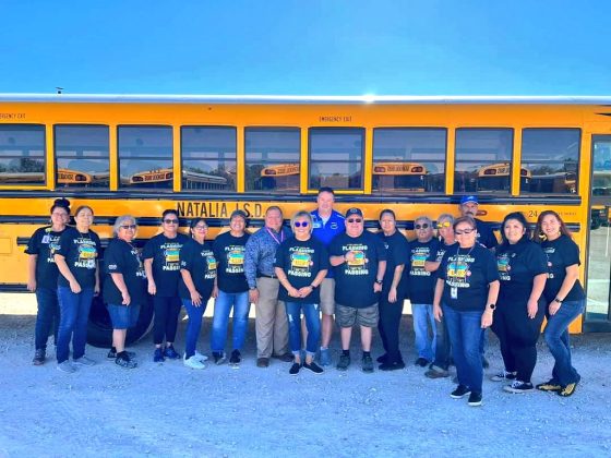 Natalia Independent School District in Texas shared a photo of its transportation team for National School Bus Safety Week.