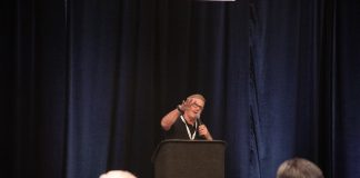 NAPT President Rick Grishman addresses attendees during the association's annual conference Oct. 27 - Oct. 31, 2023. It was the group's first national meeting since before COVID-19