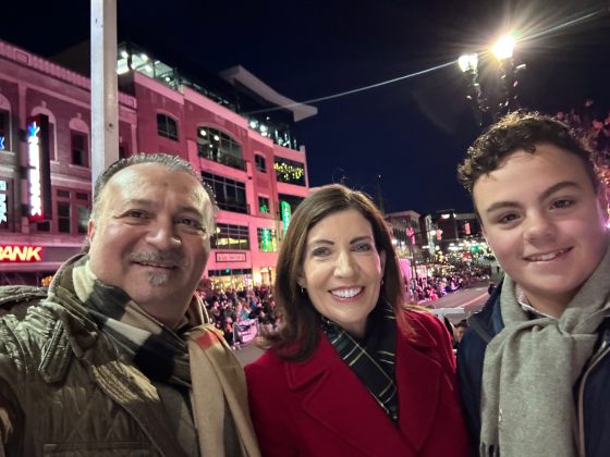 Transfinder shared images from a tree lighting near the company headquarters in New York, featuring pictures of president and CEO, Antonio Civitella and his family.