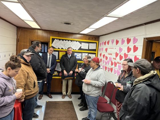 The Pennsylvania School Bus Association celebrated Love the Bus Month with members of the Pennsylvania Dept. of Transportation and state Senator Wayne Langerholc
