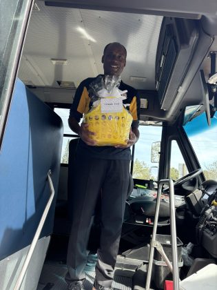 Village Academy School in Florida recognized their drivers with gift baskets