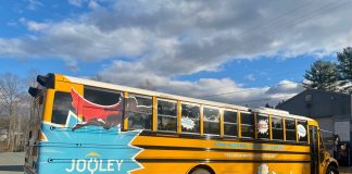 Jouley electric school bus. (Photo courtesy of Albemarle County Public Schools in Virginia.)