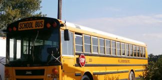 A W.L. Roenigk school bus in Sarver, Pennsylvania.