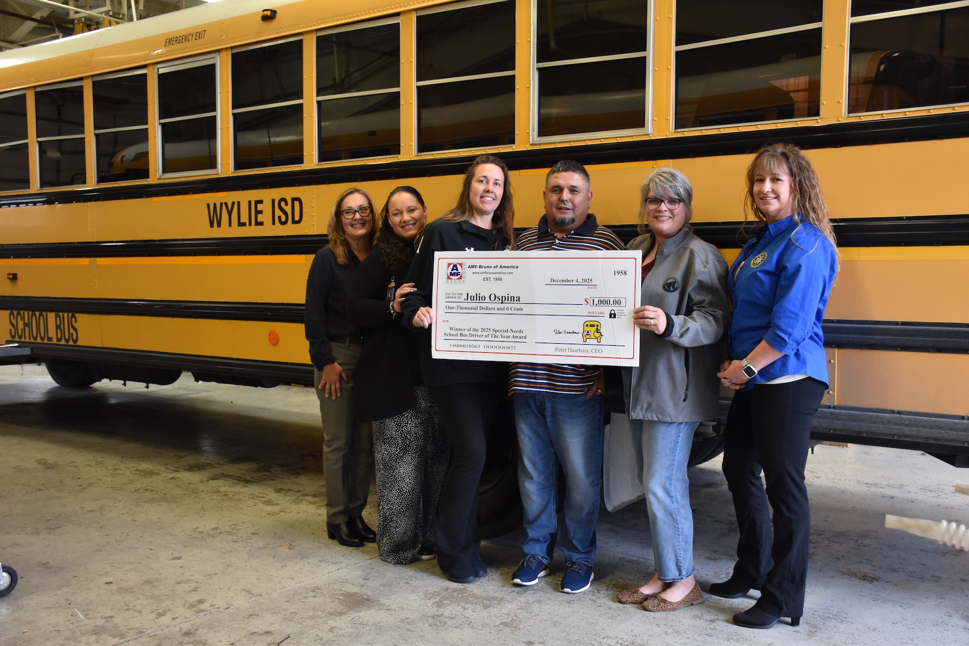 Texas School Bus Driver Wins AMF Bruns Special Needs Driver of Year